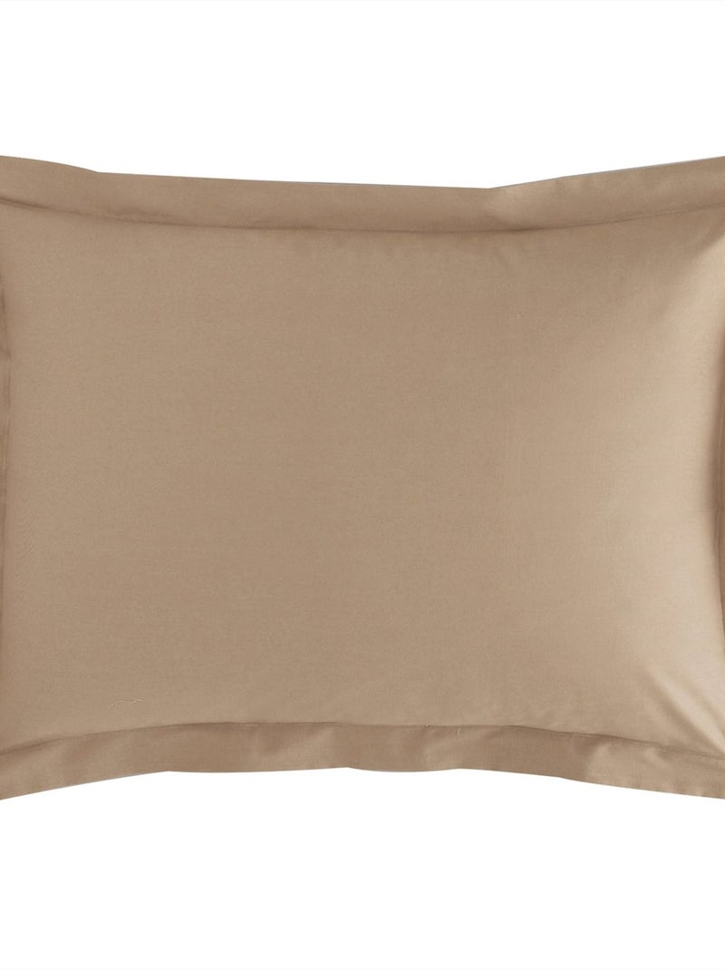 Becquet - Taie volant POLYCOTON UNI LAURÉAT en coton Beige - Kiabi