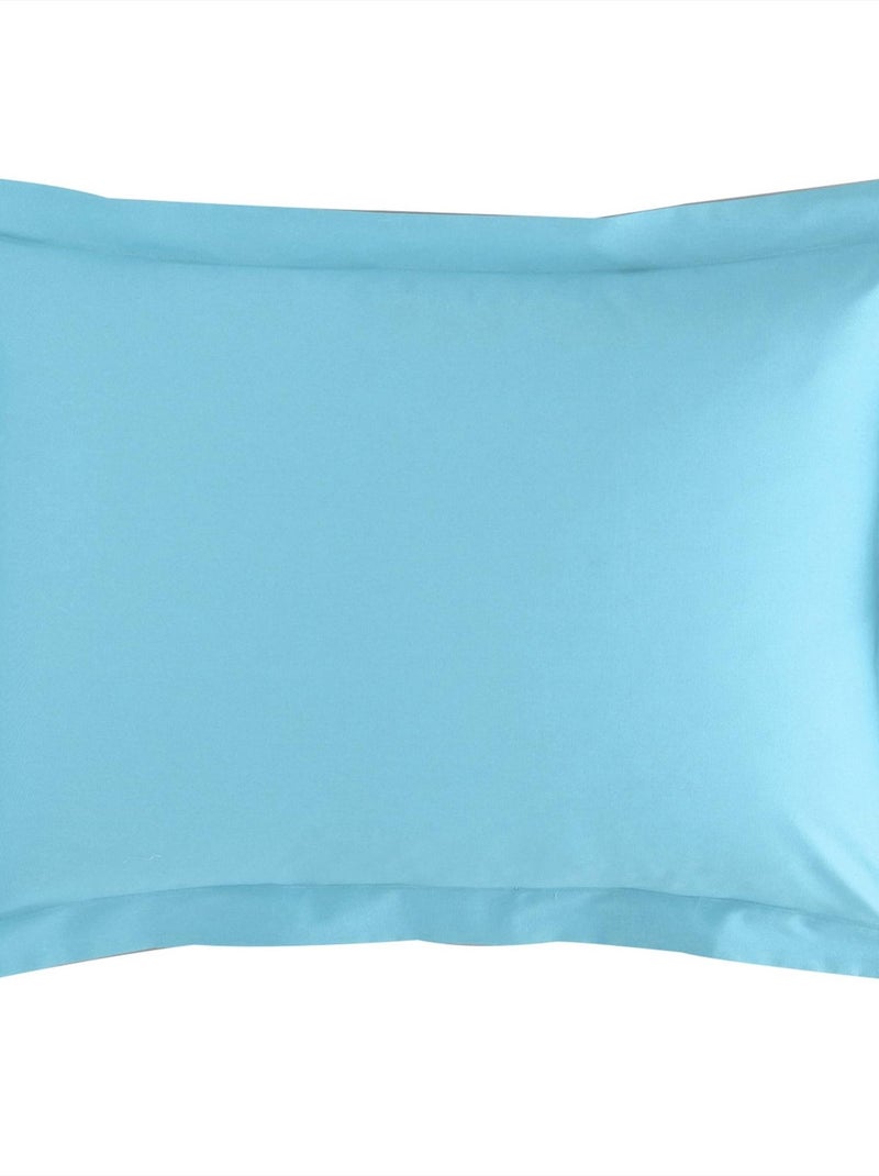 Becquet - Taie volant POLYCOTON UNI LAURÉAT en coton Bleu - Kiabi
