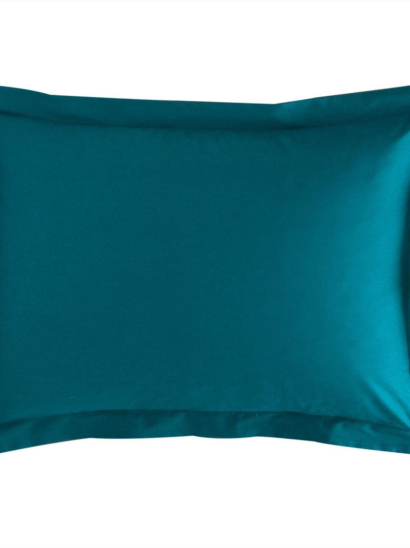 Becquet - Taie volant POLYCOTON UNI LAURÉAT en coton Bleu pétrole - Kiabi