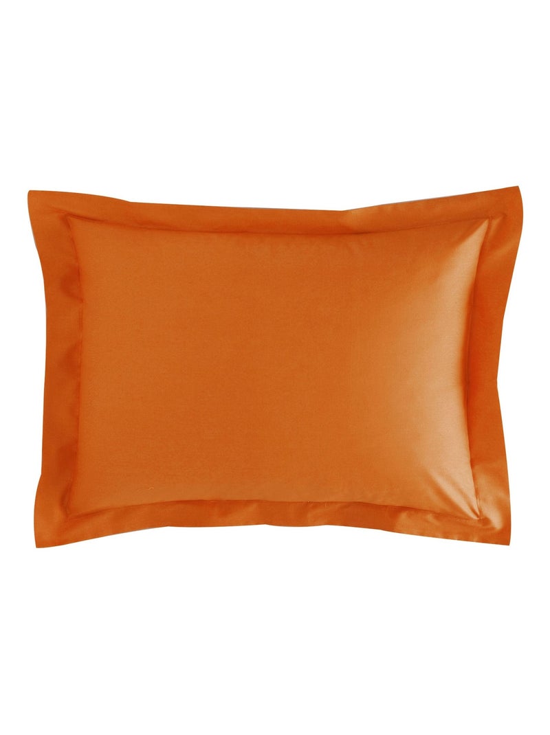 Becquet - Taie volant POLYCOTON UNI LAURÉAT en coton Orange - Kiabi