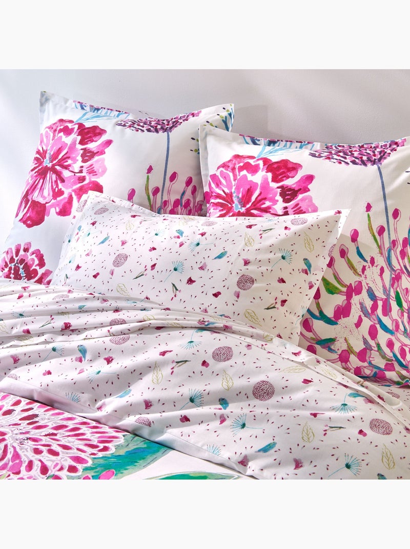 Becquet - Taie volant ROSE MENTHOL en coton Rose - Kiabi