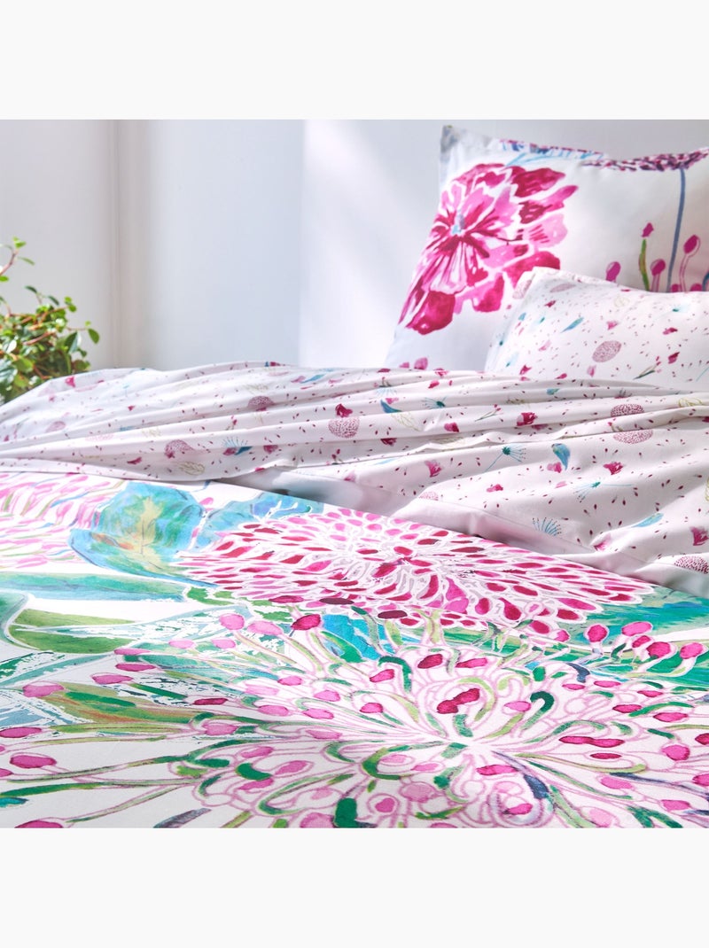 Becquet - Taie volant ROSE MENTHOL en coton Rose - Kiabi
