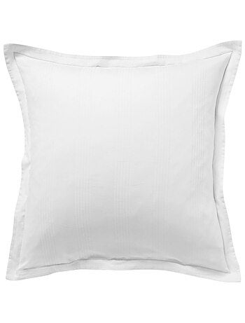 Becquet - Taie volant SATIN RAYE/UNI en coton