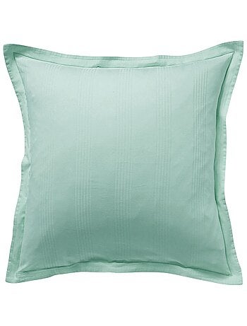 Becquet - Taie volant SATIN RAYE/UNI en coton