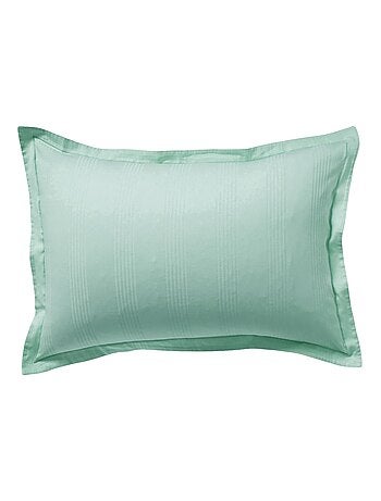 Becquet - Taie volant SATIN RAYE/UNI en coton