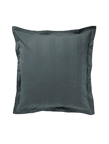 Becquet - Taie volant SATIN RAYE/UNI en coton