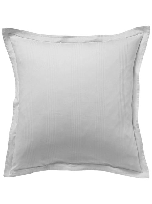 Becquet - Taie volant SATIN RAYE/UNI en coton - Kiabi