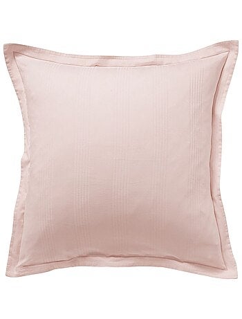 Becquet - Taie volant SATIN RAYE/UNI en coton