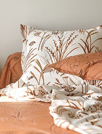 Becquet - Taie volant SOUFFLE DE PAILLE en coton