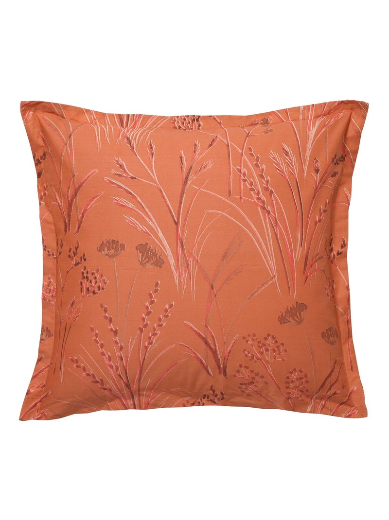 Becquet - Taie volant SOUFFLE DE PAILLE en coton Terracotta - Kiabi