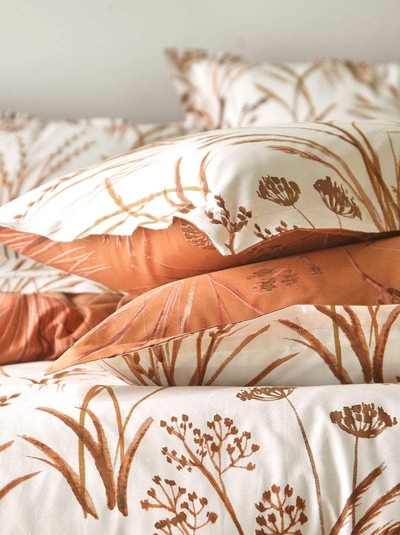 Becquet - Taie volant SOUFFLE DE PAILLE en coton Terracotta - Kiabi