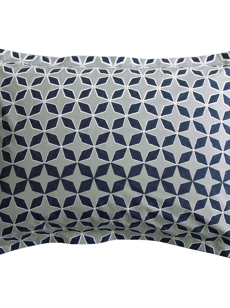 Becquet - Taie volant THIBAULT en coton Gris Argenté - Kiabi