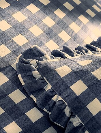 Becquet - Taie volant VICHY en coton