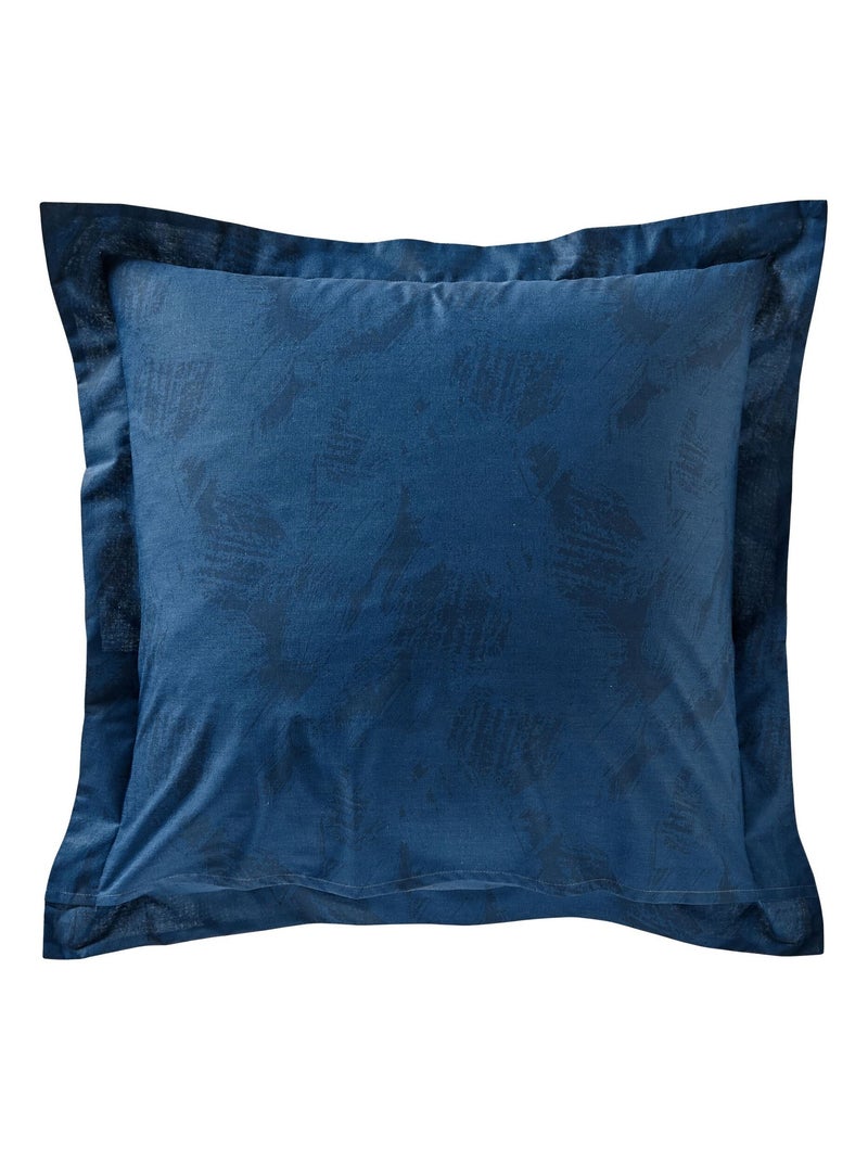 Becquet - Taie volant VITRAUX en coton Bleu foncé - Kiabi