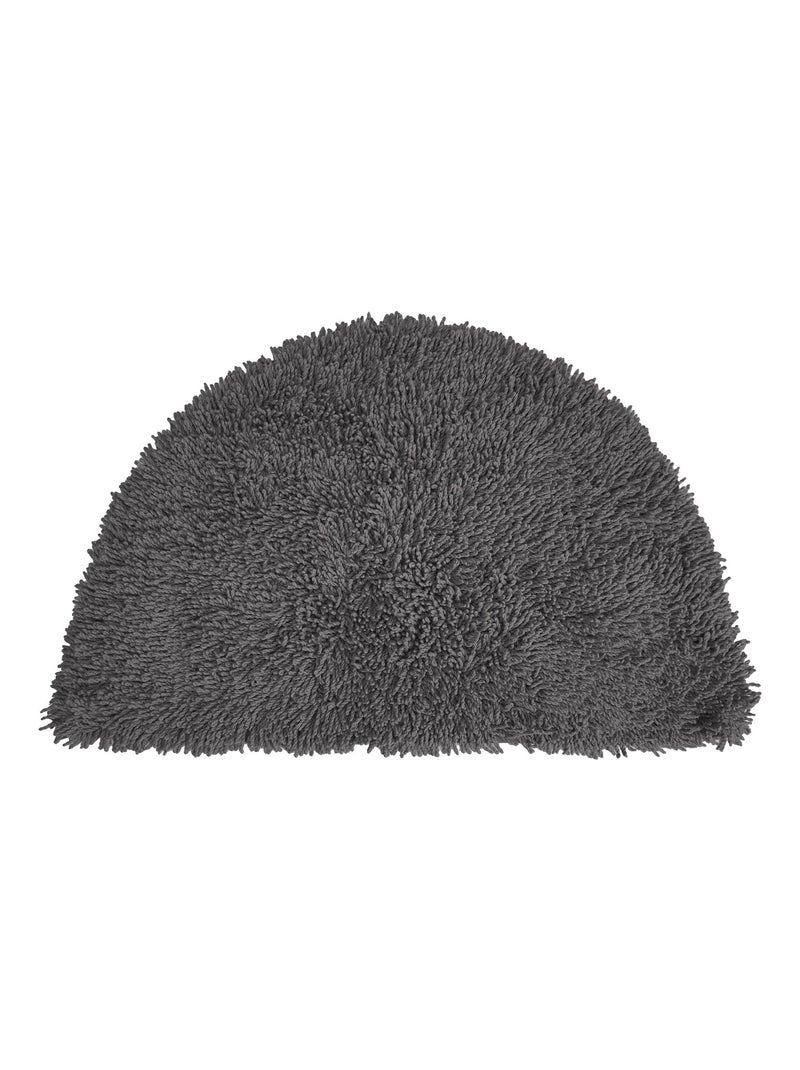 Becquet - Tapis 1/2 lune COTON CONFORT en coton gris anthracite - Kiabi