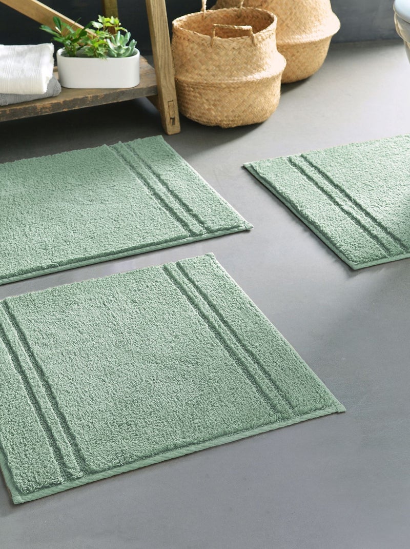 Becquet - tapis contour wc lignus en coton Vert chèvrefeuille - Kiabi