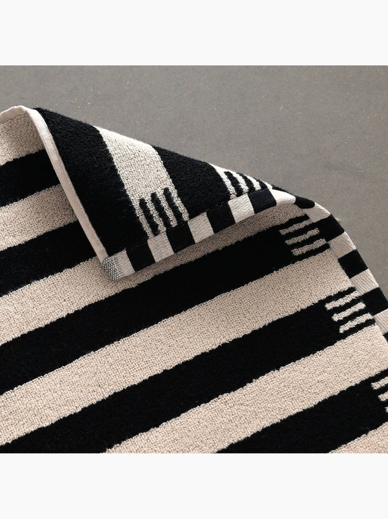 Becquet - tapis de bain bigoudin en coton Noir - Kiabi