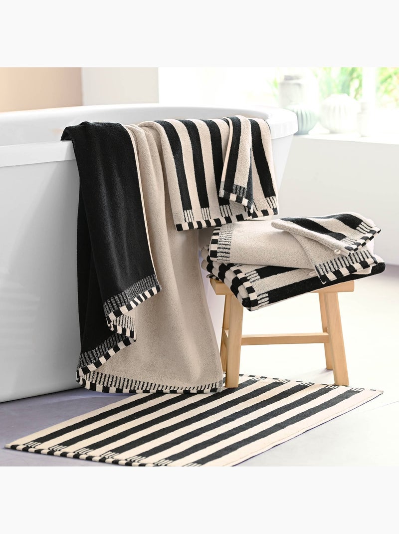 Becquet - tapis de bain bigoudin en coton Noir - Kiabi