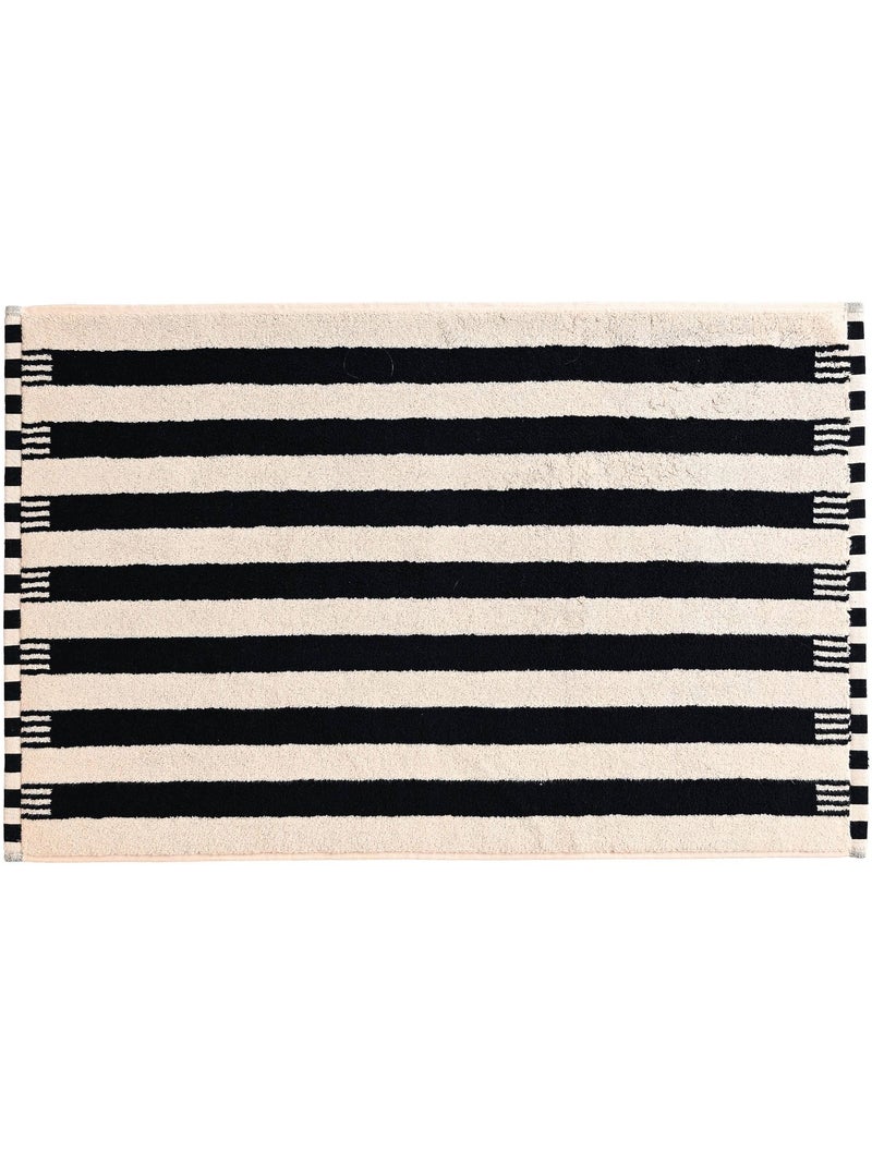 Becquet - tapis de bain bigoudin en coton Noir - Kiabi