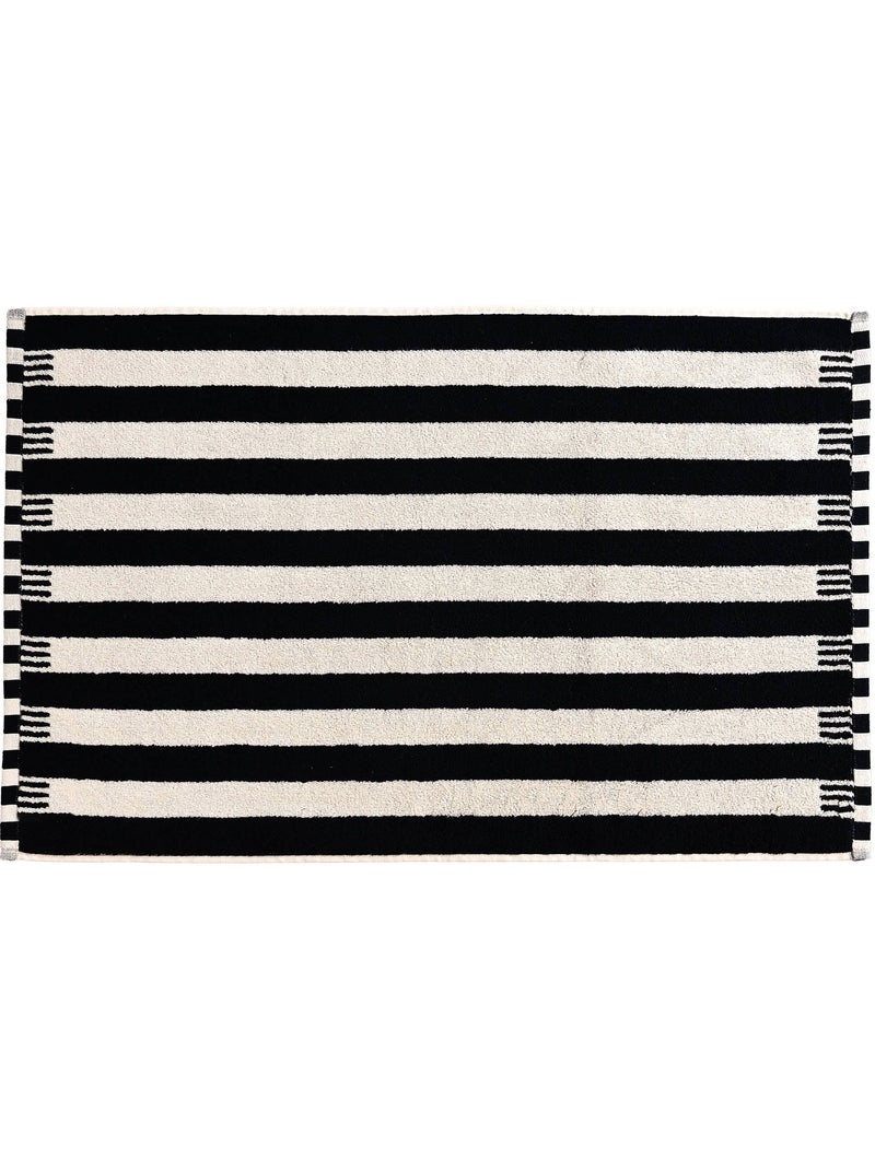 Becquet - tapis de bain bigoudin en coton Noir - Kiabi