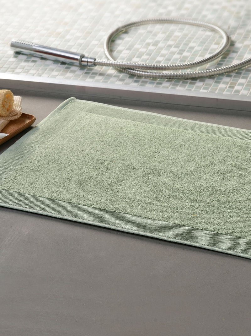 Becquet - Tapis de bain CAROLINETAP en coton Vert chèvrefeuille - Kiabi