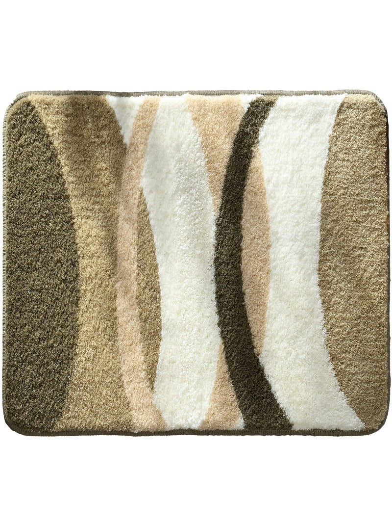 Becquet - Tapis de bain COURBE en acrylique Beige - Kiabi