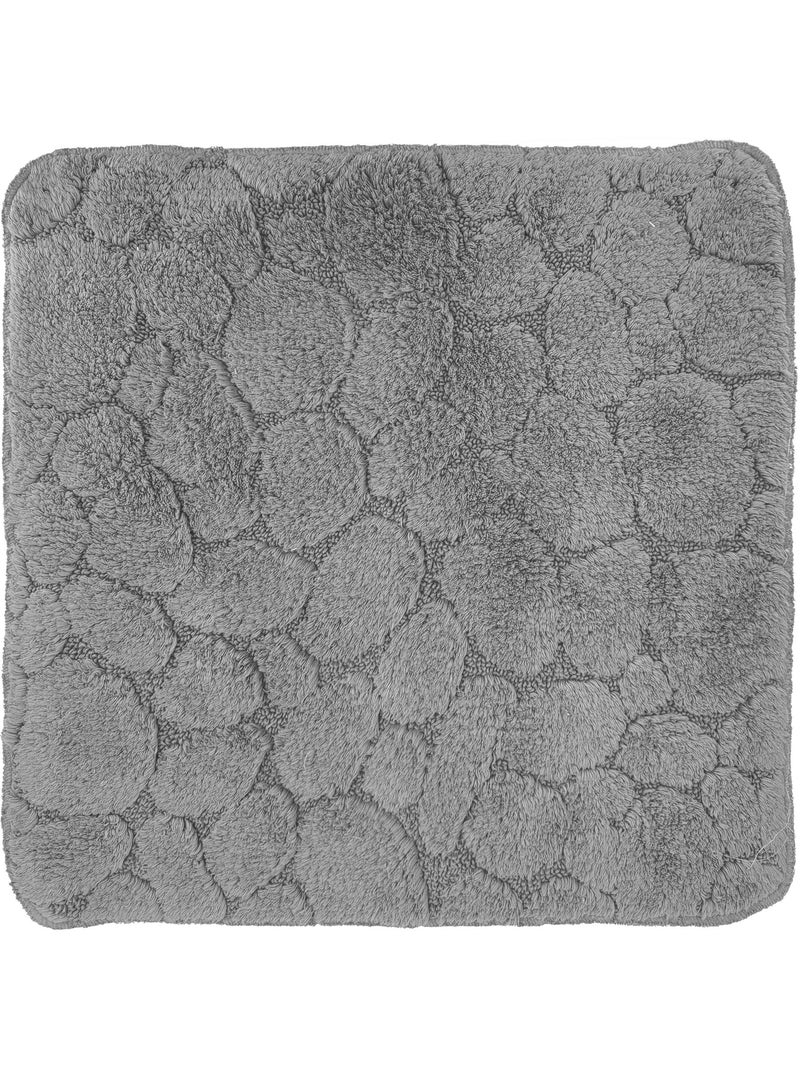 Becquet - tapis de bain galets en coton Gris Argenté - Kiabi