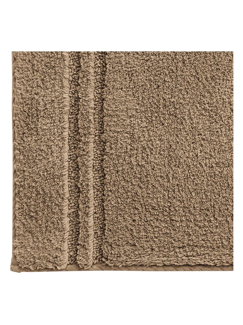 Becquet - Tapis de bain LIGNUS en coton Beige sable - Kiabi