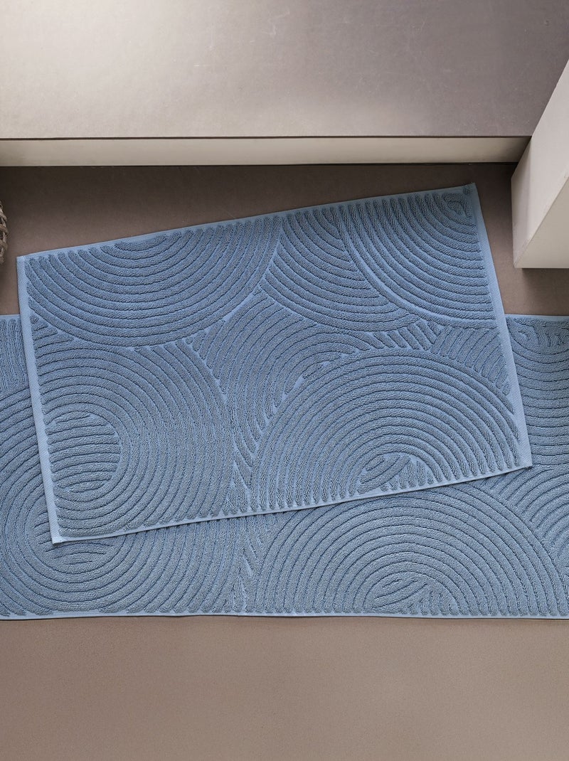 Becquet - Tapis de bain MANDALA en coton Bleu - Kiabi