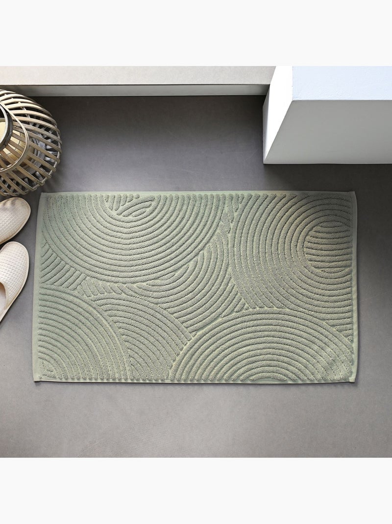 Becquet - tapis de bain mandala en coton Vert chèvrefeuille - Kiabi