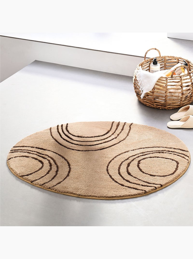 Becquet - Tapis de bain SPIRALE en polyester Beige - Kiabi