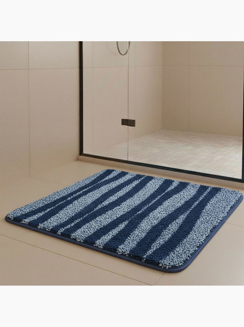 Becquet - Tapis de bain VAGUE en polyester Bleu - Kiabi