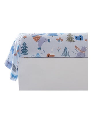 Becquet - Traversin moelleux OURS BLEU en coton
