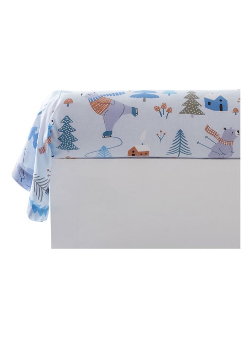 Becquet - Traversin moelleux OURS BLEU en coton - Kiabi