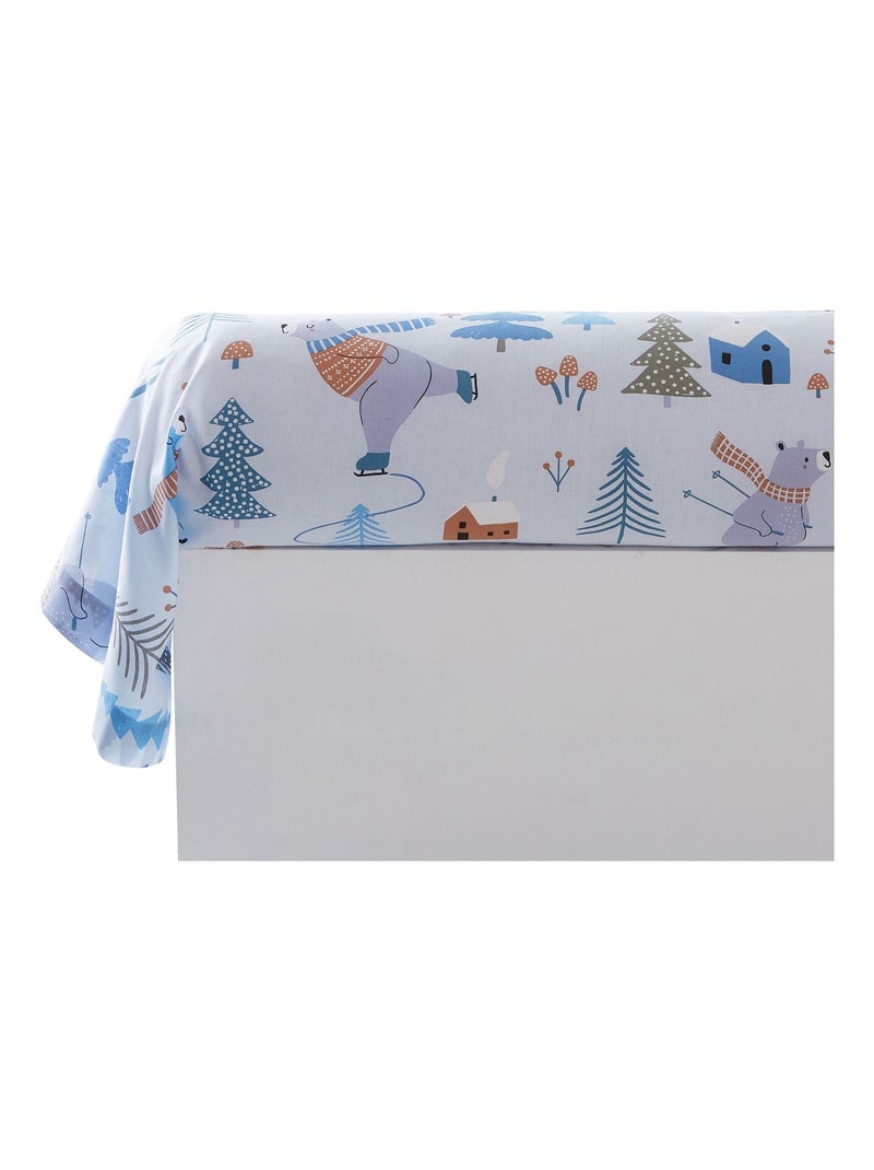 Becquet - Traversin moelleux OURS BLEU en coton Bleu - Kiabi