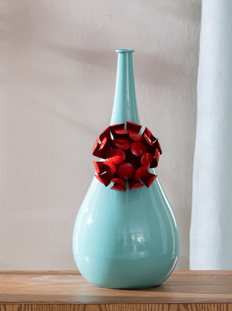 Becquet - Vase DAYA en métal Bleu turquoise - Kiabi