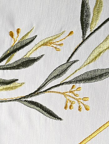 Becquet - Voilage pointe FEUILLES D OLIVIER en polyester