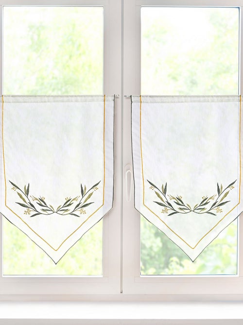Becquet - Voilage pointe FEUILLES D OLIVIER en polyester - Kiabi