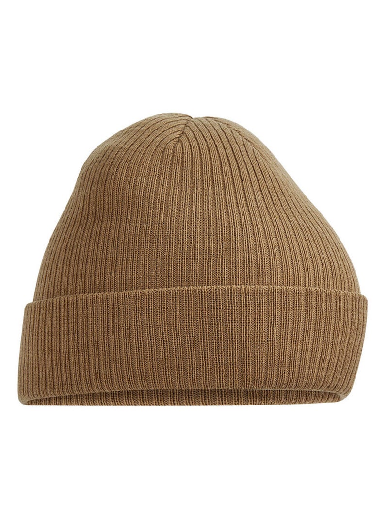 Beechfield - Bonnet côtelé Marron clair - Kiabi