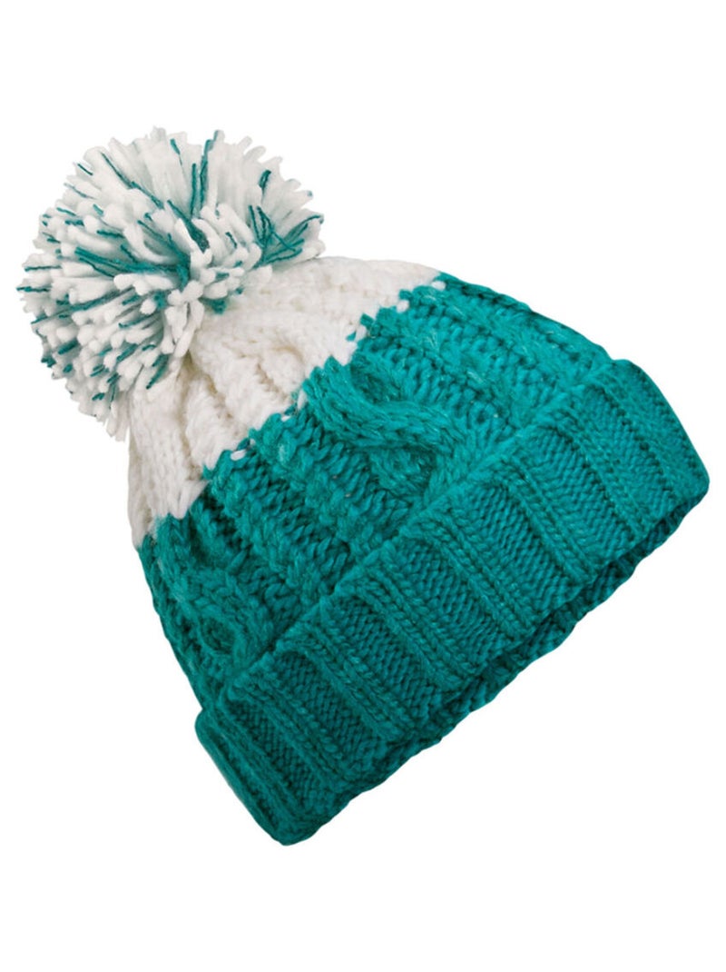 Beechfield - Bonnet motif/style Contrasté APRES Vert émeraude - Kiabi