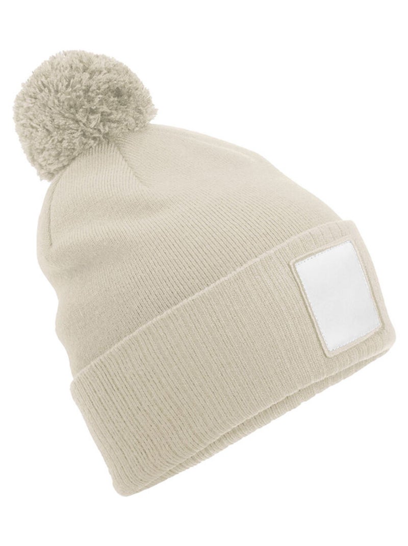 Beechfield - Bonnet motif/style Pompon Blanc Blanc - Kiabi