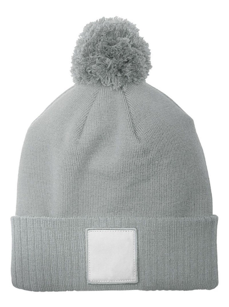 Beechfield - Bonnet motif/style Pompon Gris clair - Kiabi