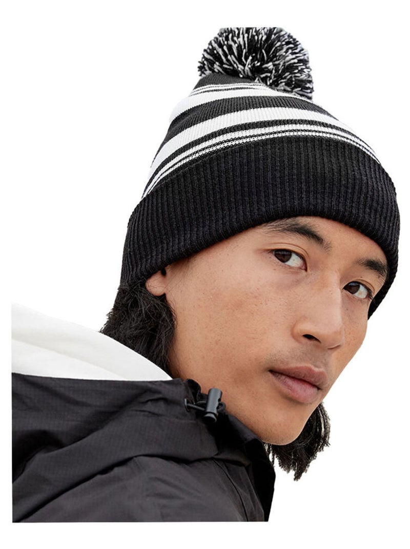 Beechfield - Bonnet motif/style rayé FAN Noir Blanc - Kiabi