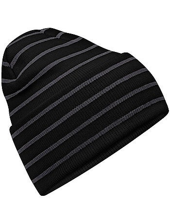 Beechfield - Bonnet motif/style rayé ORIGINAL