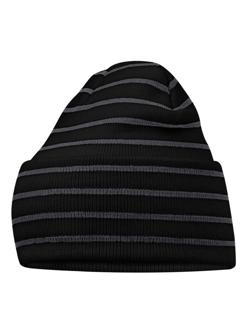 Beechfield - Bonnet motif/style rayé ORIGINAL Noir Gris Noir - Kiabi