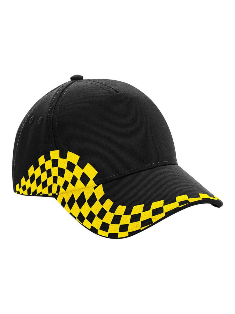 Beechfield - Casquette GRAND PRIX Noir Jaune - Kiabi