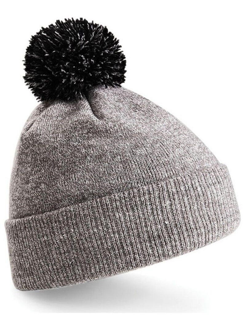 Beechfield Adultes Bonnet unisexe Snowstar Gris Noir Noir - Kiabi