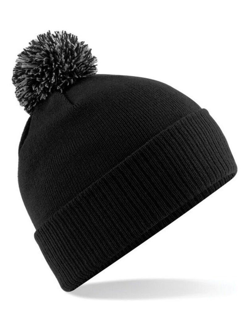 Beechfield Adultes Bonnet unisexe Snowstar Noir Gris Noir - Kiabi