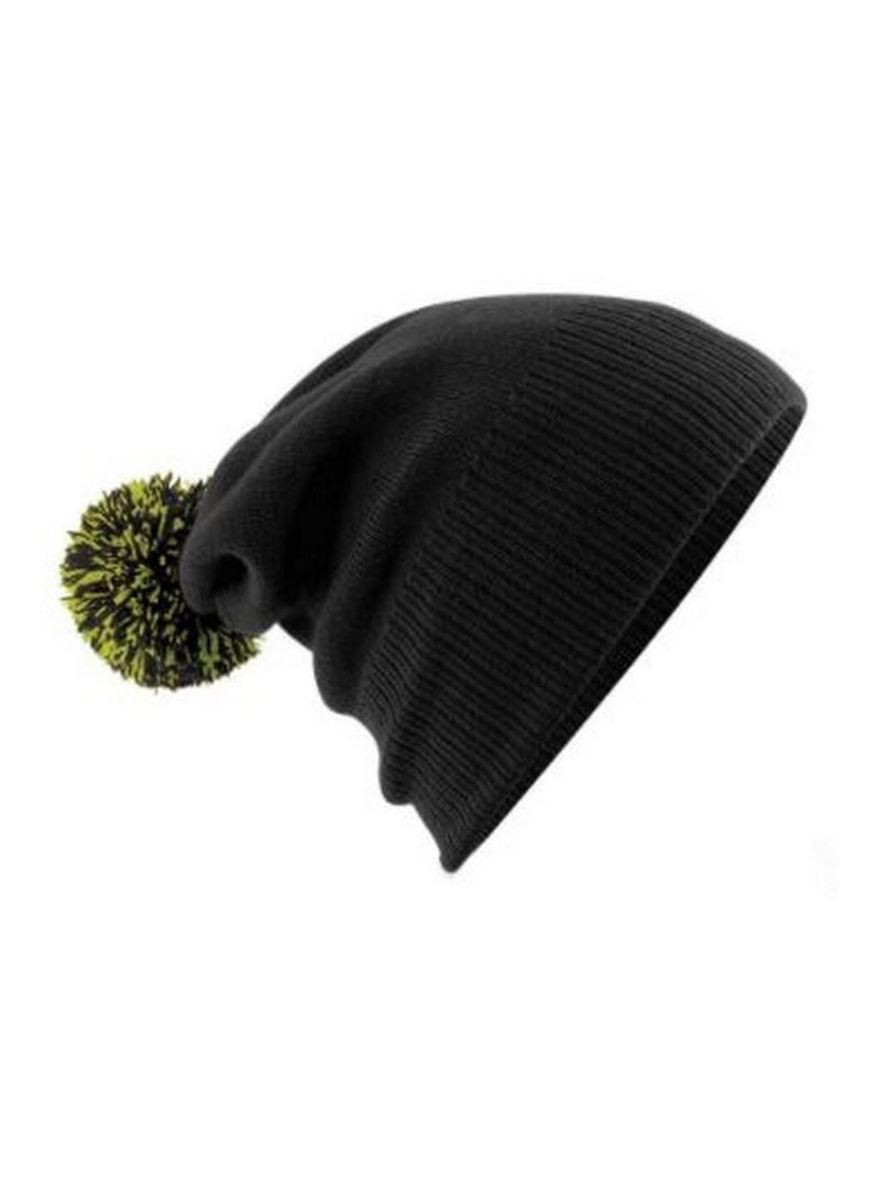 Beechfield Adultes Bonnet unisexe Snowstar Noir Vert - Kiabi