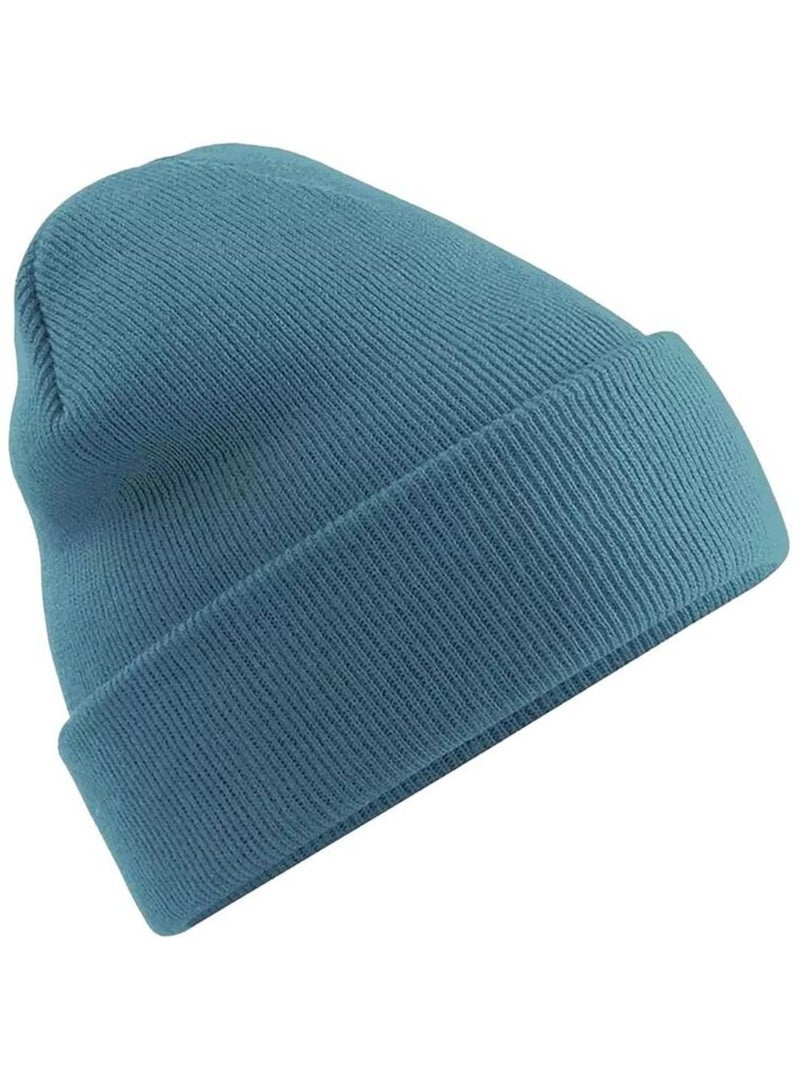 Beechfield Bonnet à manchettes original pour adultes, unisexe Bleu ardoise - Kiabi
